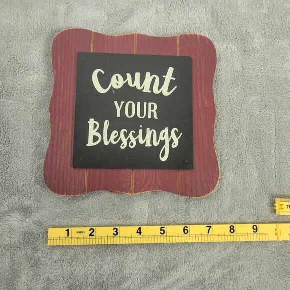 Count Your Blessings Art Home Decor Religious Christian Tabletop S40E - Picture 3 of 9
